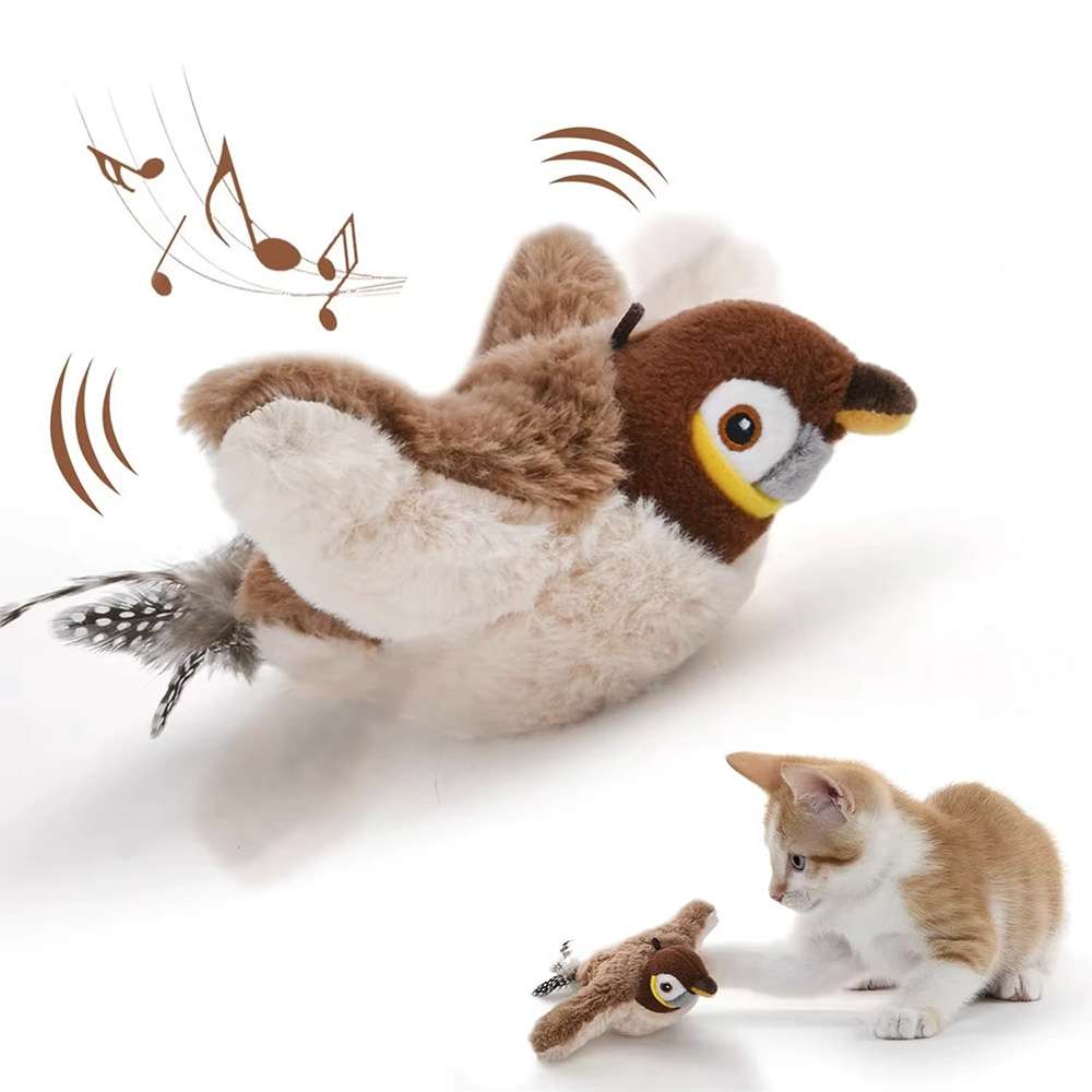 PELUCHE PÁJARO ELÉCTRICO PARA GATOS