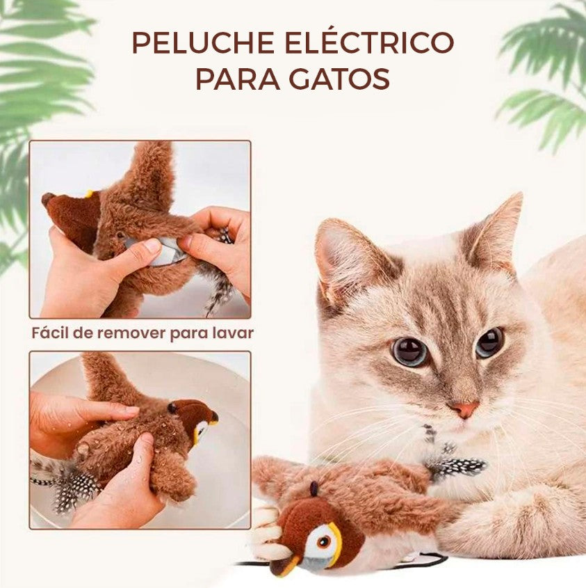 PELUCHE PÁJARO ELÉCTRICO PARA GATOS